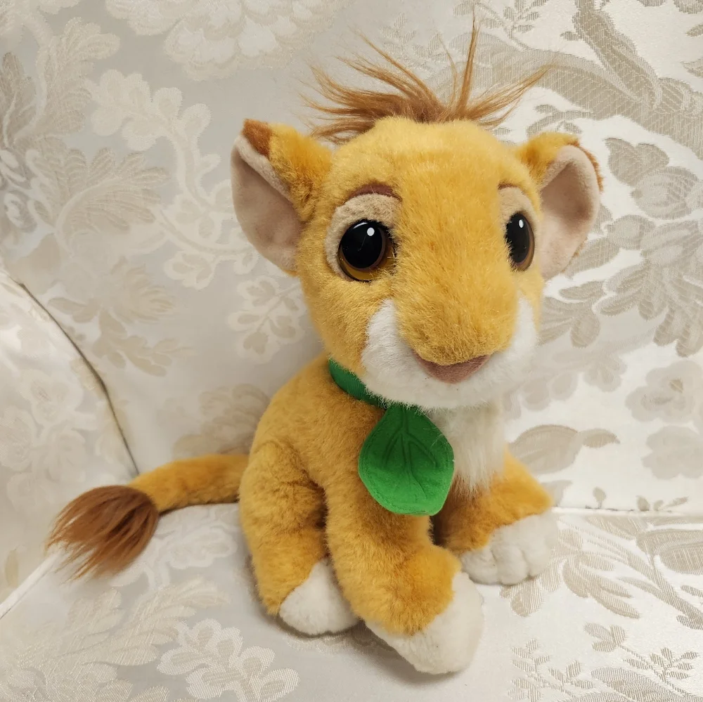 Vintage The Lion King Purring Simba Plush Walt Disney Stuffed Animal 1993